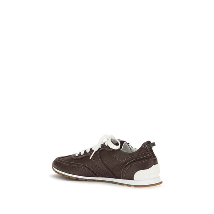 Brunello Cucinelli Brown Calf Leather Athletic Sneakers - Women