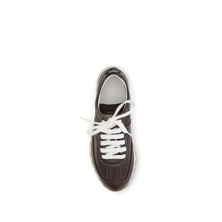 Brunello Cucinelli Brown Calf Leather Athletic Sneakers - Women