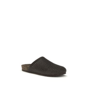 Brunello Cucinelli Brown Calf Leather Slides - Flats