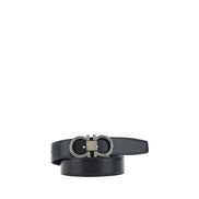Ferragamo Black Leather Regular Belt