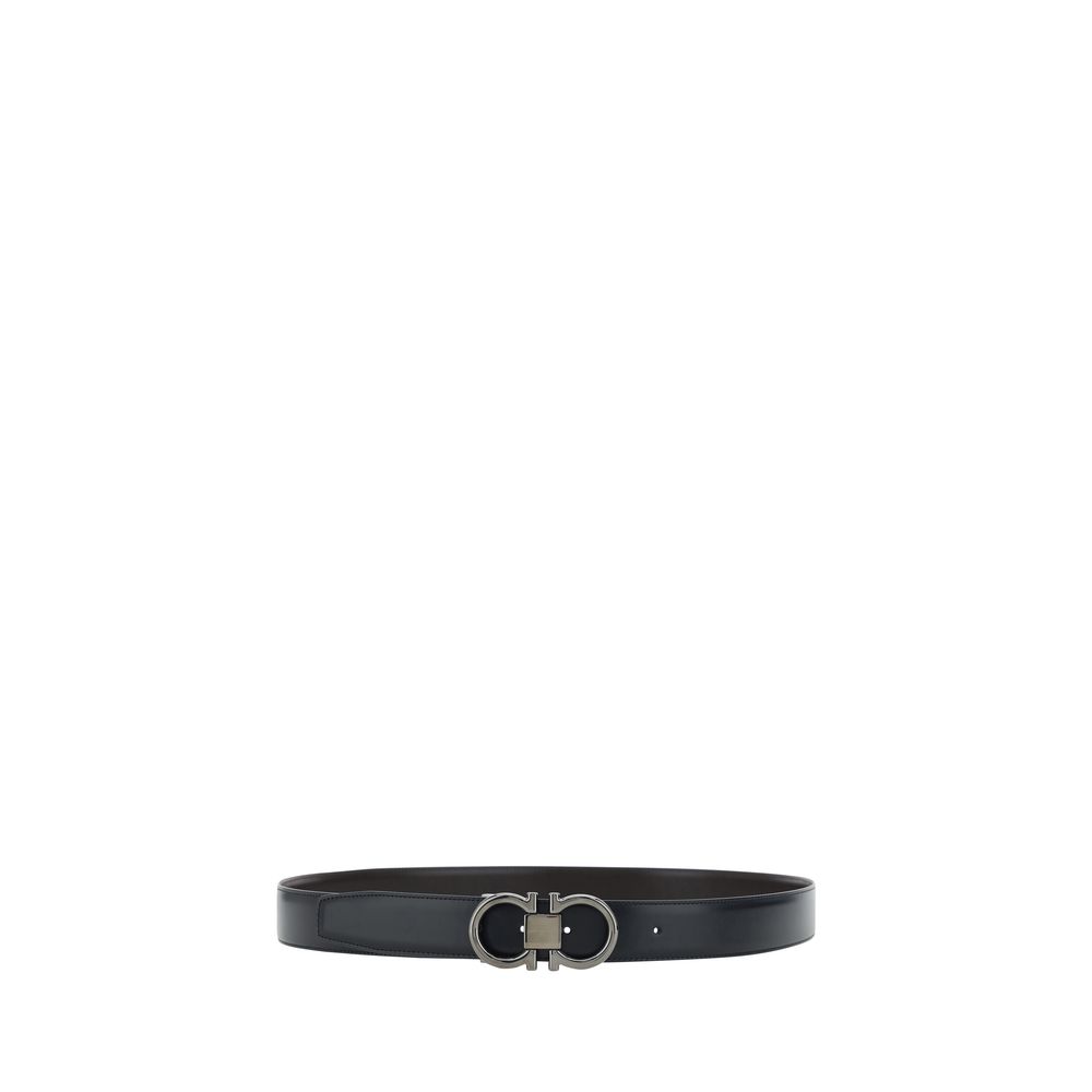 Ferragamo Black Leather Regular Belt