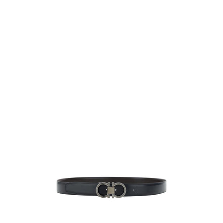 Ferragamo Black Leather Regular Belt