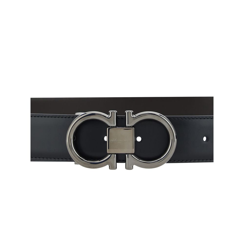 Ferragamo Black Leather Regular Belt