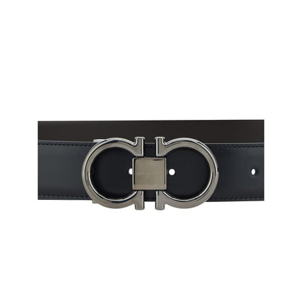 Ferragamo Black Leather Regular Belt