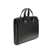 Ferragamo Black Calf Leather Briefcase