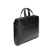 Ferragamo Black Calf Leather Briefcase