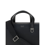 Ferragamo Black Calf Leather Briefcase