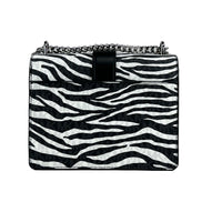 Michael Kors Greenwich Small Stampa Logo Borsa Tote a Tracolla con Catena Nero/Bianco $498