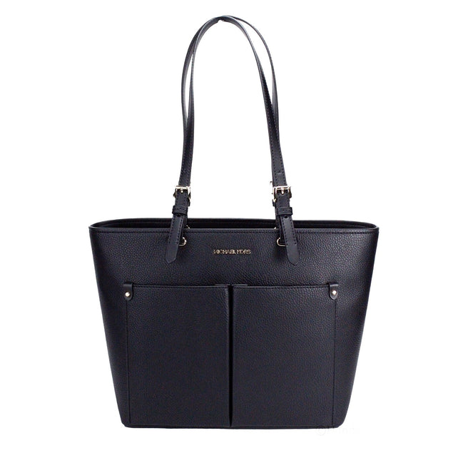 Michael Kors Borsa Donna Jet Set Travel Media Tote Doppia Tasca Nero/Argento 35F3GTVT8B-001