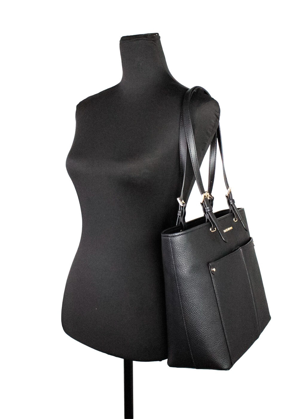Michael Kors Borsa Donna Jet Set Travel Media Tote Doppia Tasca Nero/Argento 35F3GTVT8B-001