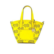 Borsa a tracolla tote Michael Kors Kimber Small 2-in-1 con cerniera, in pelle color narciso