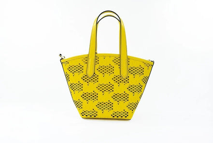 Borsa a tracolla tote Michael Kors Kimber Small 2-in-1 con cerniera, in pelle color narciso