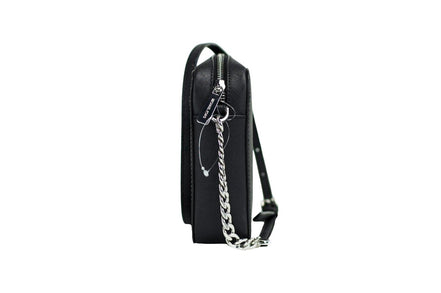 Borsa a tracolla Michael Kors Jet Set grande in pelle Saffiano nera East West