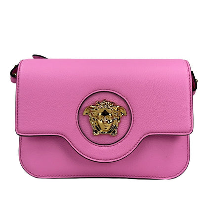 Versace La Medusa Pink Leather Crossbody Bag