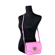 Borsa a tracolla Versace La Medusa in pelle rosa