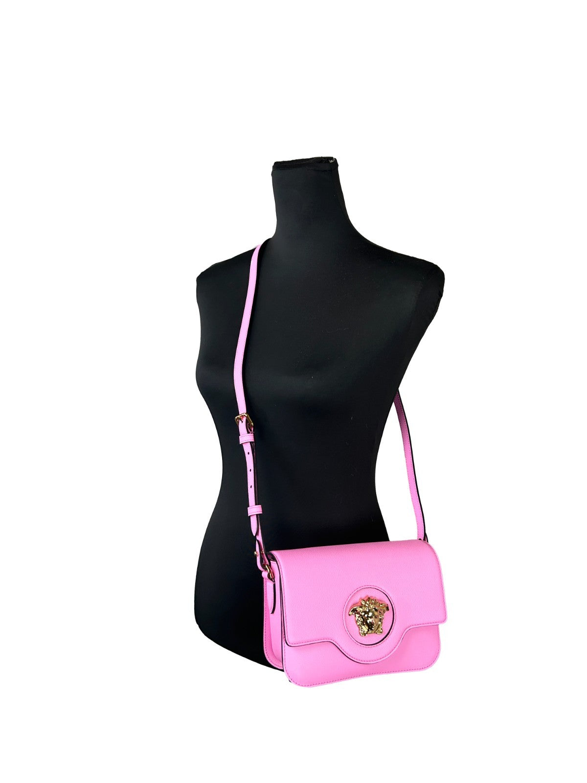 Borsa a tracolla Versace La Medusa in pelle rosa