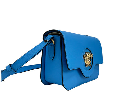 Borsa a tracolla Versace La Medusa in pelle blu