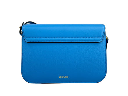 Borsa a tracolla Versace La Medusa in pelle blu