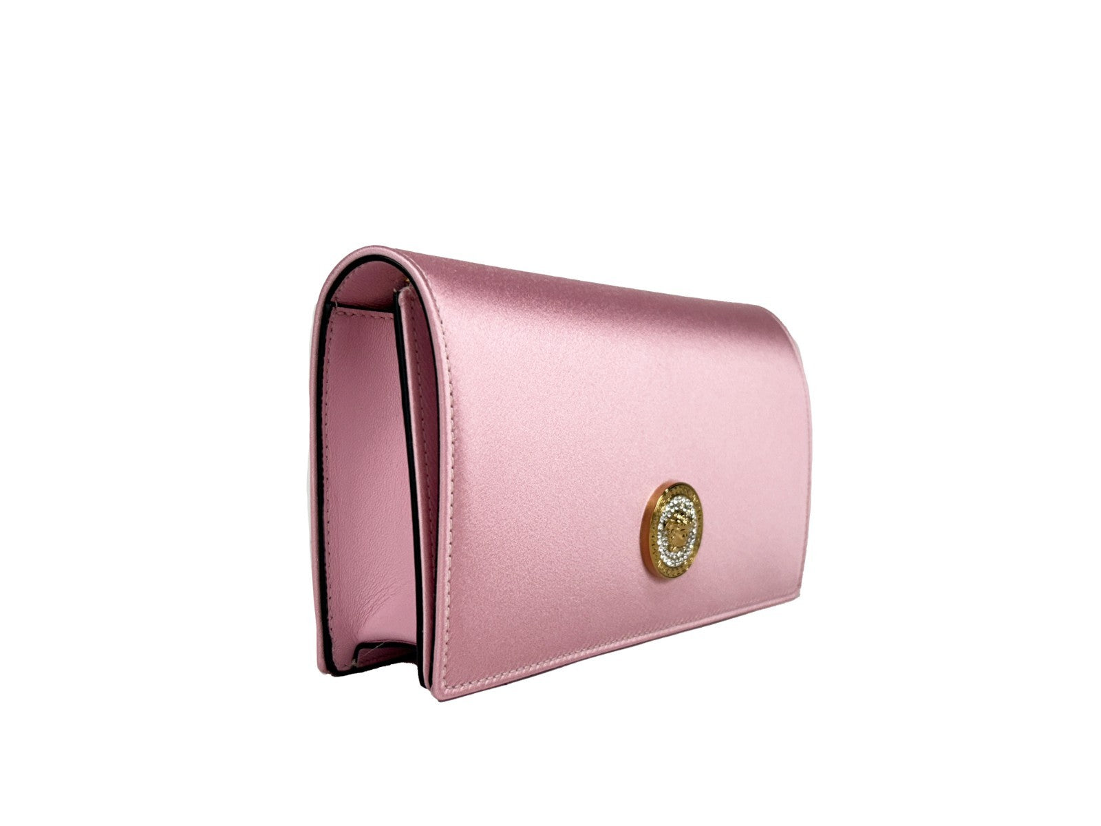 Sac bandoulière mini chaîne Versace Medusa en satin orné de cristaux