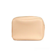 Sac bandoulière appareil photo Burberry en cuir grainé rose pêche, petit modèle, avec logo