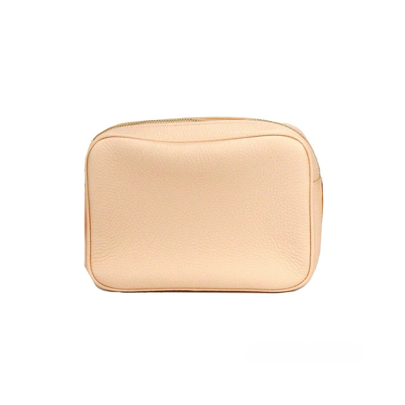 Sac bandoulière appareil photo Burberry en cuir grainé rose pêche, petit modèle, avec logo