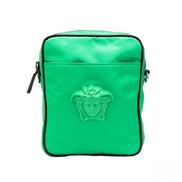 Sac bandoulière Versace Medusa en nylon vert vif