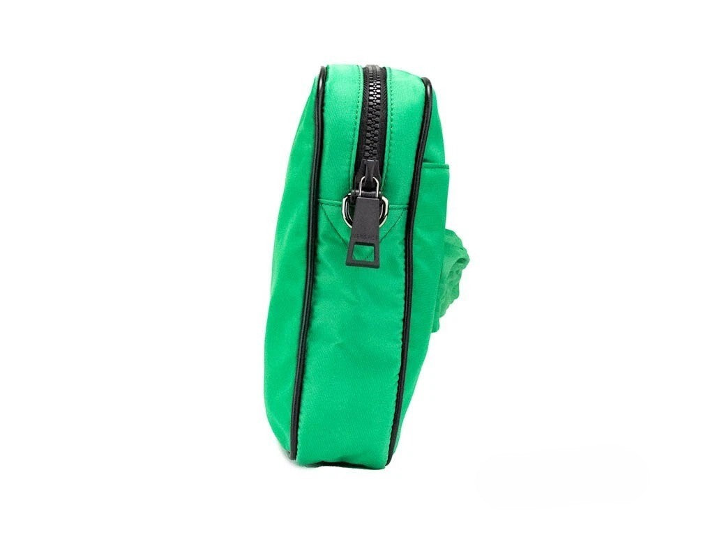 Sac bandoulière Versace Medusa en nylon vert vif