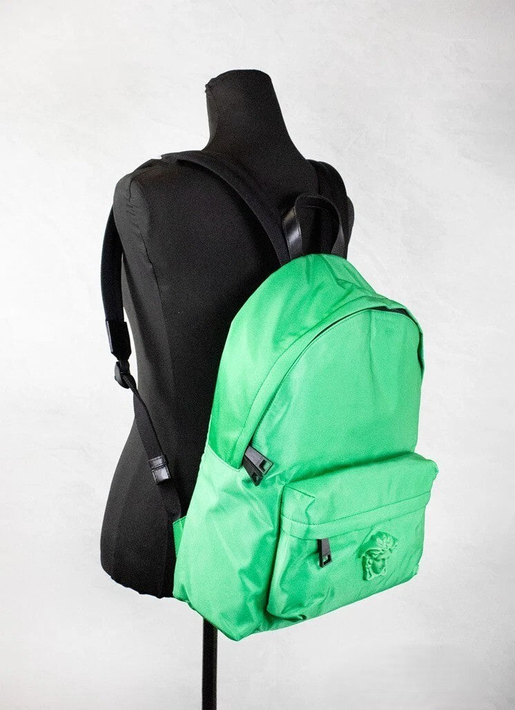 Versace Green Medusa Nylon Backpack