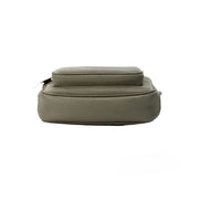 Borsa a tracolla con fotocamera piccola Burberry in pelle martellata verde felce scuro con marchio