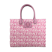 Grand cabas Versace Medusa en toile rose pâle