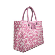 Grand cabas Versace Medusa en toile rose pâle