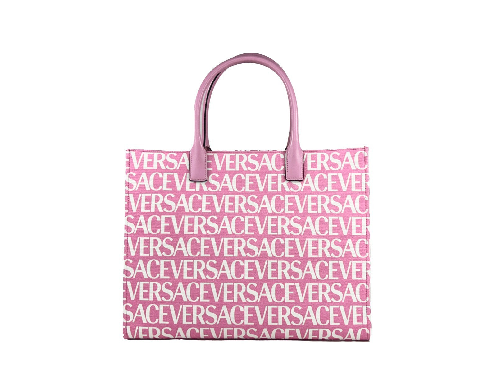Grand cabas Versace Medusa en toile rose pâle