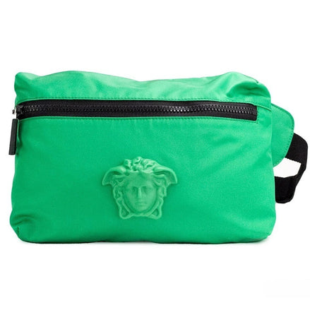 Versace Green Medusa Nylon Belt Bag