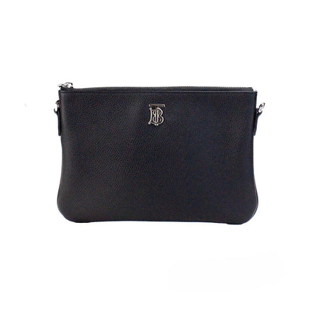 Sac bandoulière pochette en cuir noir Monogram Peyton Burberry