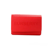 Borsa a tracolla Burberry Hampshire piccola in pelle liscia rossa con logo a rilievo