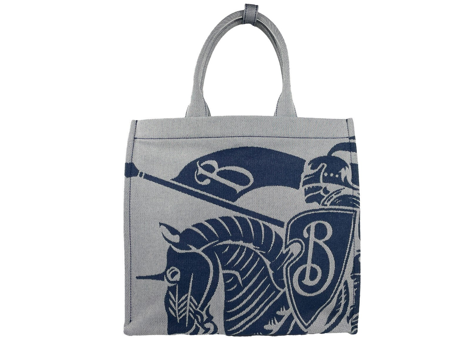 Sac cabas Burberry bleu marine en toile EKD avec porte-monnaie