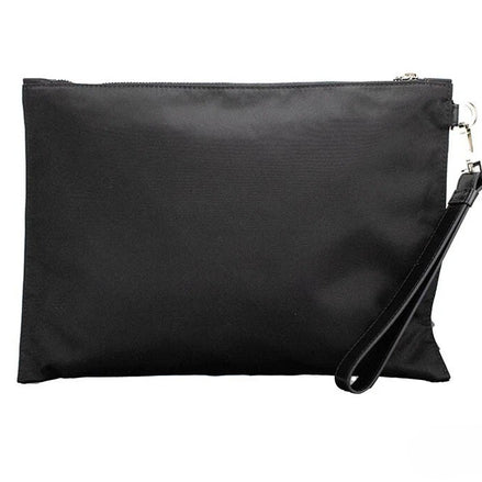 Versace Black Medusa Nylon Clutch Bag