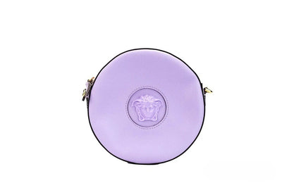 Versace Lilac Disco Leather Camera Crossbody Bag