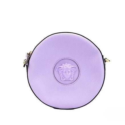 Versace Lilac Disco Leather Camera Crossbody Bag