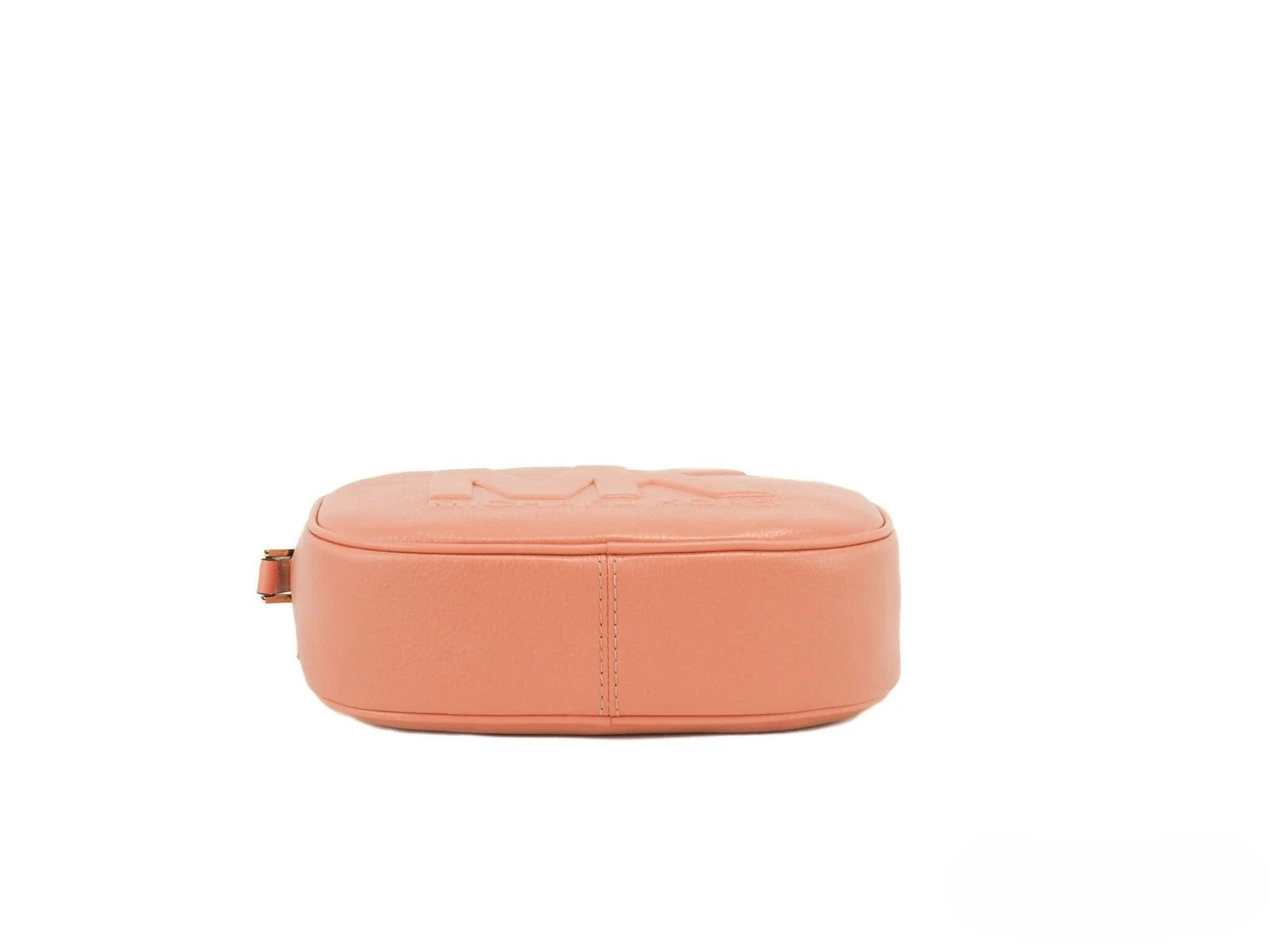 Sac bandoulière appareil photo ovale moyen Michael Kors Jet Set Travel en cuir Sherbert