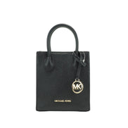Borsa a tracolla Michael Kors Mercer da donna in pelle, taglia XS, colore nero tinta unita