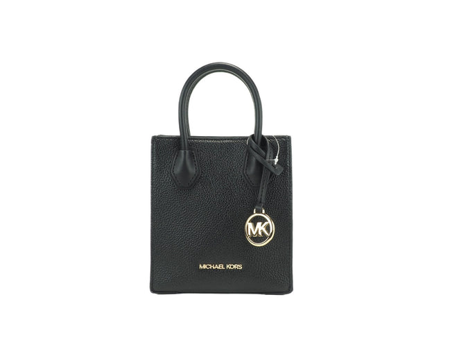 Borsa a tracolla Michael Kors Mercer da donna in pelle, taglia XS, colore nero tinta unita