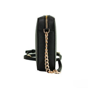 Michael Kors Black Saffiano Leather Jet Set Crossbody Bag