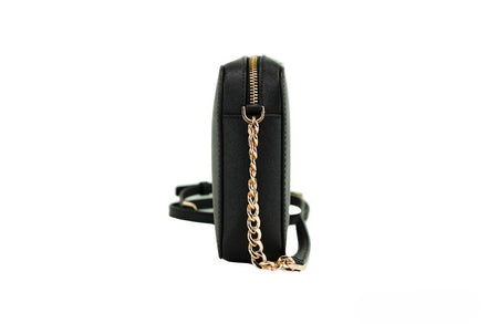 Michael Kors Black Saffiano Leather Jet Set Crossbody Bag