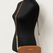 Michael Kors Zipper Closure Saffiano Leather Crossbody Bag