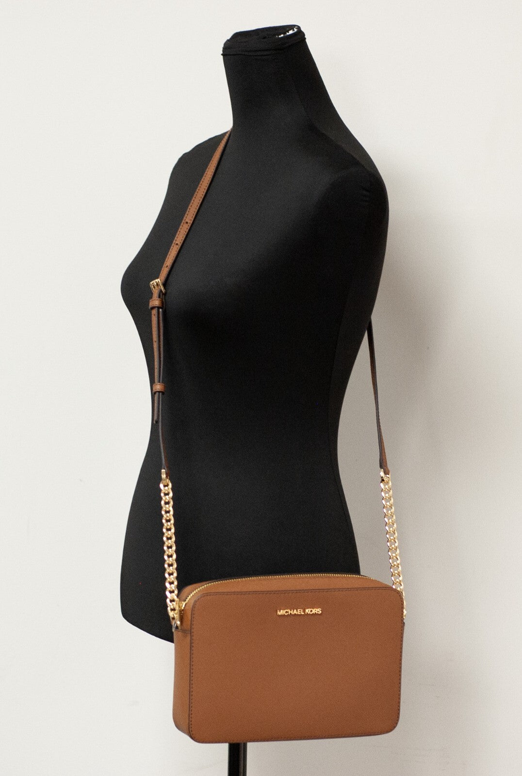Michael Kors Zipper Closure Saffiano Leather Crossbody Bag