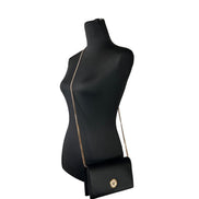 Versace Mini Chain Black Crossbody Wallet Bag