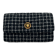 Sac bandoulière Versace Wallet On A Chain en tissu noir