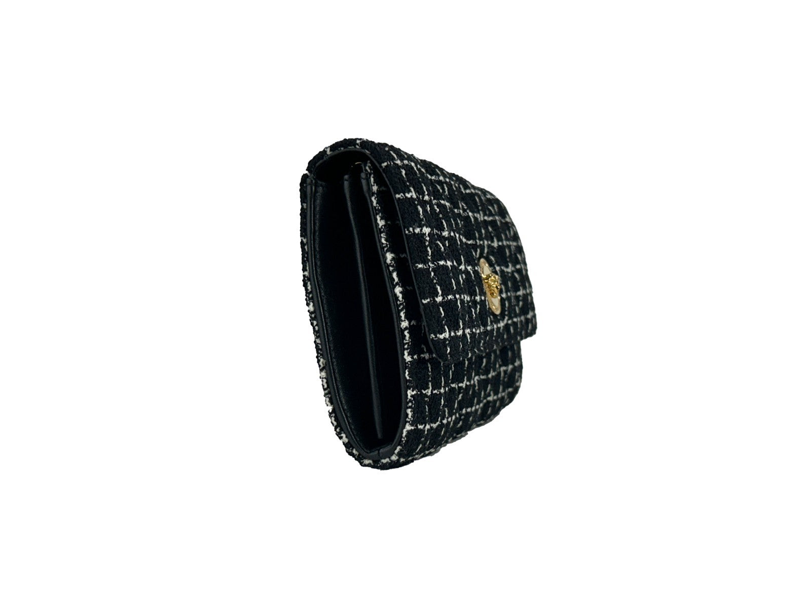 Sac bandoulière Versace Wallet On A Chain en tissu noir