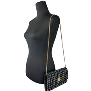 Sac bandoulière Versace Wallet On A Chain en tissu noir